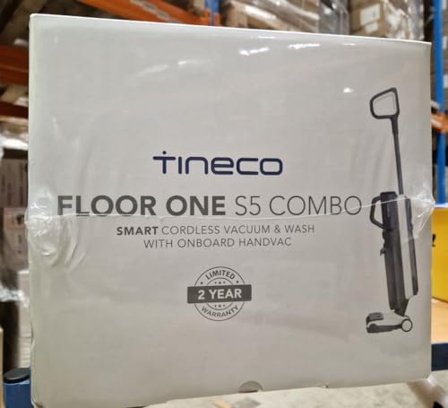 Tineco Floor One S5 Combo Aspirateur et Laveur Sec et Humide sans Fil Intelligent, Parfait pour Les Saletés Collantes et Les Poils d'animaux, Léger, Ultra-Silencieux, Écran Intelligent - ZEROTURNN