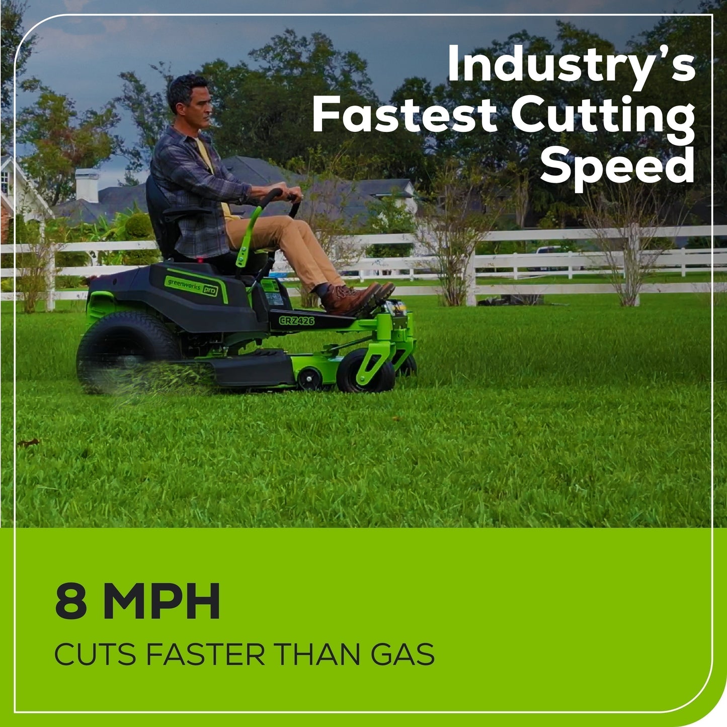 60V 42” Electric CrossoverZ Zero Turn Mower with (4) 8 Ah Batteries and (2) Dual Port Turbo Chargers - ZEROTURNN